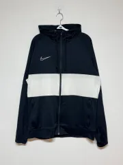 ナイキ ドライフィット 白 黒 バイカラー フードジップアップ L
