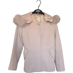 ZK10 BE RADIANCE ビー ラディエンス　ショートコート カーディガン パーカー  ライトパープル ラベンダー ピンク フォックスファー