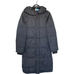 ZK10 シスレー シスリー　SISLEY レディース　ロングコート アウター ダウンコート　ダウンジャケット フード付き ブラック 黒 XL