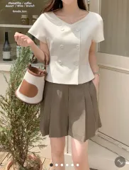 ボタン ジャケット ブラウス (ブラック アイボリー まとめ売り)