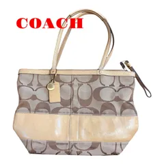 コーチ　トートバッグ　12429 シグネチャー 難あり　ベージュ　ジャンク