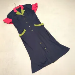 【ロベルタディカメリーノ】（38）ワンピース ロング丈 カットソー 金ボタン