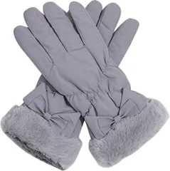 【売切注意】 【指先まで裏起毛36℃恒温・防水・超軽量】 ダウンコットン レディース 五本指 無地 防寒グローブ 防寒 暖かい ちょう結び付き 防風 冷え対策 手袋 可愛い おしゃれ 通勤 [Ekieta] 通学 自転車 秋冬