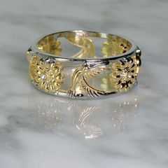 天皇陛下御在位50年記念指輪 菊の紋章 1000 純銀 silver1000 - メルカリ