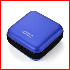 【数量限定】48枚収納 CDケースポータブルEVA blu-ray ディスク収納ケース 大容量 DVD/VCD 収納 (48枚 ブルー 48)