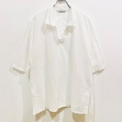 ヤッコマリカルド ピンタック 切り替え チュニック ブラウス 3 白