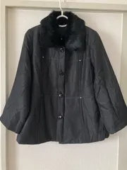 ファー付け外し可　コート　ジャケット　ブラック　M