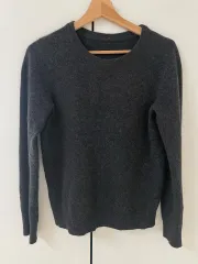 Cos hm ラウンド ネック カシミア 100 DARK GREY ニット チャコール