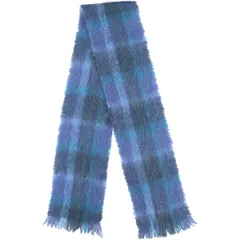 古着 CUSHENDALE チェック柄 モヘアマフラー アイルランド製/gaa006442