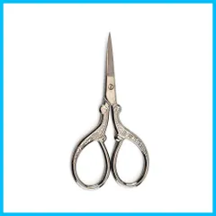 【人気商品】手芸用 裁縫ツール 手軽 DIY 良い切れ味 持ちやすい ステンレス製 小さい手芸はさみ ヴィンテージ 糸きりハサミ 縫製はさみ (茶色) 刺繍ハサミ