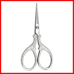 【特価セール】ヴィンテージ 持ちやすい 手軽 手芸用 裁縫ツール DIY 良い切れ味 (銀色) ステンレス製 小さい手芸はさみ 糸きりハサミ 縫製はさみ 刺繍ハサミ