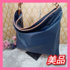 《 GHERARDINI》　★美品★　ゲラルディーニ　ショルダーバッグ　SOFTY　ソフティ　マイクロモノグラム総柄　軽量バッグ　A4サイズ対応　ネイビー　保存袋付　送料無料・匿名配送・最短即日発送いたします！　104