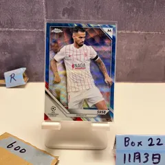 2022 Topps Chrome UEFA Champions League Suso 70/75 Sevilla FC Blue Refractor カード