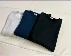 L 3個まとめ UNIQLO U ハイウエスト 起毛 スウェット シャツ