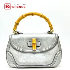GUCCI グッチ ハンドバッグ ニューバンブー 254884 レザー シルバー