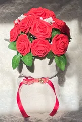 赤い薔薇のワンホンブーケ