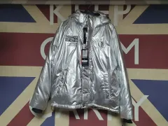NBA エンヴィ(ENVE) ダックダウン ダウン アウター ジャケット M 95 L 100 シルバー