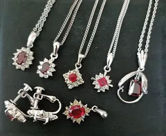 赤石　アクセサリーまとめ売り　S8　ネックレスまとめ売り