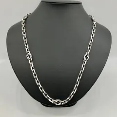 GUCCI グッチ SV 925刻印 インターロッキング 59cm 総重量56.4g
