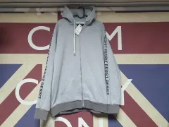 ハッツオン レディース フード ジップアップ アウター 起毛 裏地 ジャケット L 100 グレー