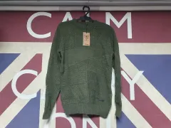 バックルー ワッフル織り パータン ニット M 95 カーキ