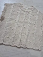 더 랄라 ケーブル ベスト アイボリー xl