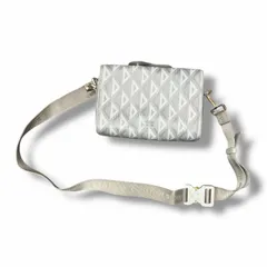 Dior CDダイヤモンド PVC×レザー ショルダーバッグ ショルダーバッグ ディオール シルバー F （5716M）