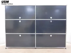 取付無料！USMハラー 1列1段 ブラックモダンワゴン 小さめキャビネット✨ 取付無料！USMハラー 1列1段 ブラックモダンワゴン 小さめキャビネット