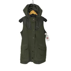 ユーズドフルギ USED古着 {{APEXJAPAN}} ギミックノースリーブジップロングパーカー Y2K レディース  38