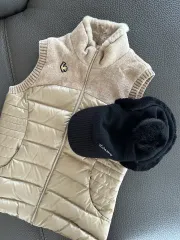 ルコックスポルティフ ゴルフ レディース ダウン ベスト XS + ニット帽