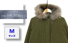 【未使用】アクアガール オン ザ ストリート aquagirl ON THE STREET 中綿モッズコート 裏ボアフード リアルファー カーキ色 レディース Mサイズ38■管理番号L29695AWS26-251231-203（1350）
