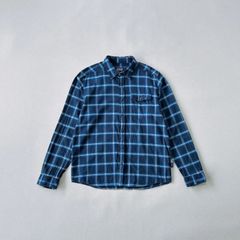 【極美品】パタゴニア オーガニックコットン ネルシャツ M 2020年製 青 紺