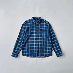 【極美品】パタゴニア オーガニックコットン ネルシャツ M 2020年製 青 紺