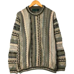 古着 80~90年代 ツンドラ TUNDRA 総柄 3Dニットセーター カナダ製 メンズM相当 ヴィンテージ/eaa599626