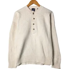 古着 90年代 ギャップ GAP オールドギャップ リブ編み ヘンリーネック コットンニットセーター メンズL相当 ヴィンテージ/eaa599635