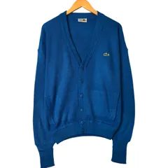 古着 80~90年代 ラコステ LACOSTE CHEMISE アクリルニットカーディガン スペイン製 メンズXL相当 ヴィンテージ/eaa602529