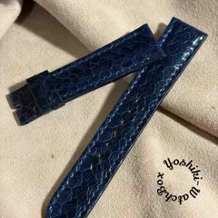 sna-168 シースネイク（ウミヘビ）腕時計ベルト ネイビー (ラグ幅20mm - バックル幅18 mm)