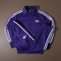 アディダス ファイヤーバード パープル トラックジャージ セットアップ L022