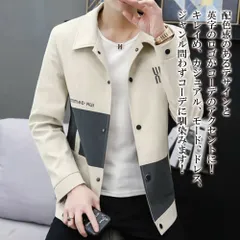 【＼クーポン利用で20%OFF!／】 ステンカラーコート メンズ バイカラーボタンジャケット ビジネス ブランド セール 秋 ミドル ショート丈 