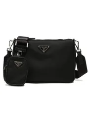 Re-Nylon×サフィアーノレザー ショルダーバッグ ブランド メンズ 男性 バッグ PRADA (プラダ)