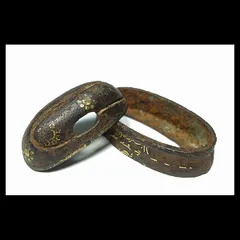 幕末の志士が愛用した刀の拵で使われた野晒図の縁頭 幕末の志士が愛用した刀の拵で使われた野晒図の