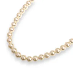 イミテーションパール ネックレス イヤリング セット 冠婚葬祭 アクセサリー ジュエリー 10mm パール 【中古】JA-26