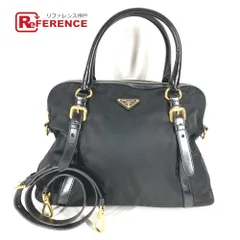 PRADA プラダ ショルダーバッグ トライアングルロゴ 三角ロゴ プレート 1BB01 レザー/ナイロン ブラック