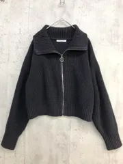 BEAUTY & YOUTH ビューティ&ユース 1628-199-0935 ジップアップ ニット セーター size表記なし/チャコール ◆■ レディース