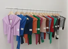 シンプル レイヤード ニット ショルダー ショール マフラー - 15color