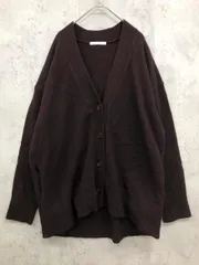 美品 BEAUTY & YOUTH ビューティ&ユース 1628-199-0886 カシミヤ混 Vネック ニット カーディガン sizeF/こげ茶 ■■ レディース