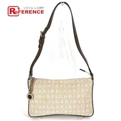 BVLGARI ブルガリ ショルダーバッグ ロゴマニア ロゴ レザー/キャンバス ベージュ