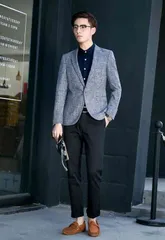 テーラードジャケット メンズ 白 スーツ チェック 40代 テーラードジャケット カジュアル ブレザー ブルゾン 厚手 ステンカラー 冬 ジャケ