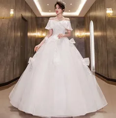 ウェディングドレス♡大人なスレンダーライン♡結婚式 前撮り　ロングドレス