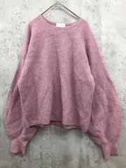 UNITED ARROWS ユナイテッドアローズ 1513-136-3959 フォックス混 パフスリーブ ニット セーター ピンク ◆■ レディース